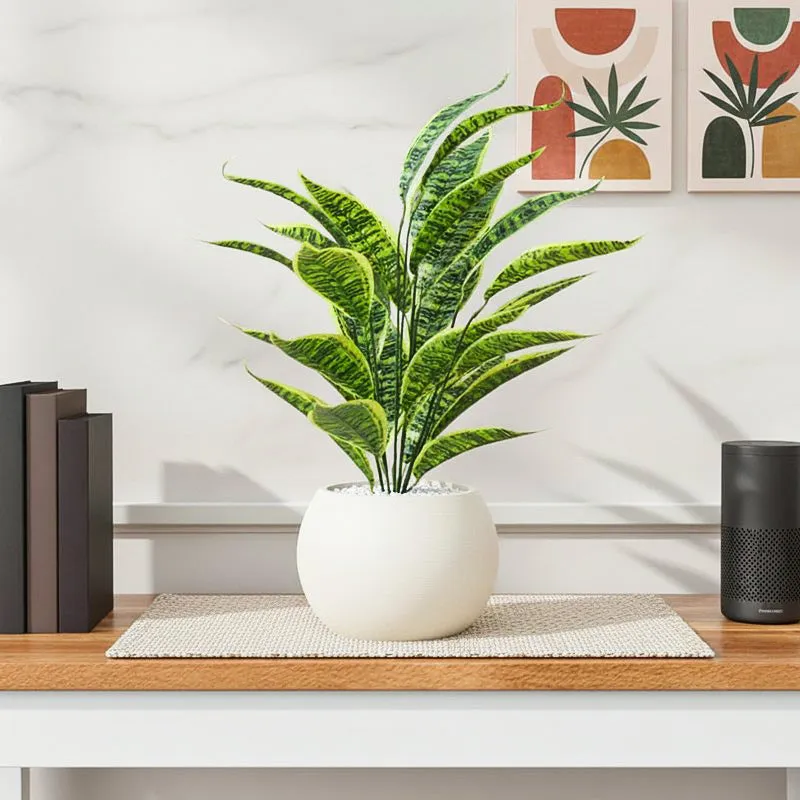 Faux Iceton Snake Plant - 2.2 Feet media 1