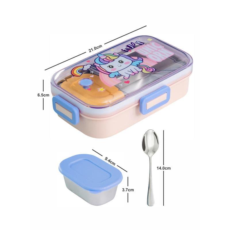 Unicorn Blink Kids Lunch Box With Container & Spoon - 700 ML media 4