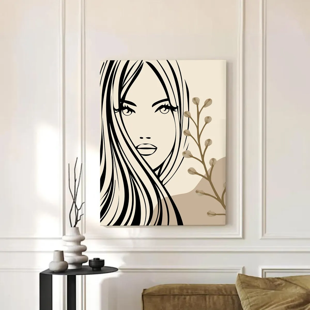 Modern Feminine Silhouette Wall Art & Painting media 4