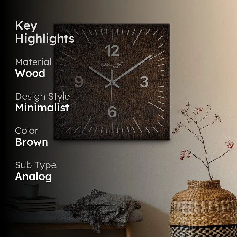 Velox Analog Wall Clock - Brown media 2