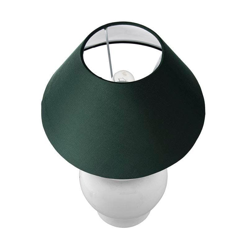 Fancy Pants Ceramic Table Lamp With Conical Shade - White,Green media 3