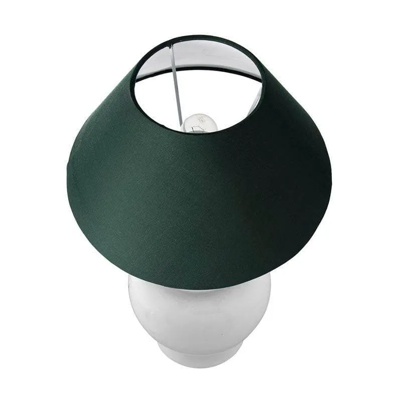 Fancy Pants Ceramic Table Lamp With Conical Shade - White,Green media 3