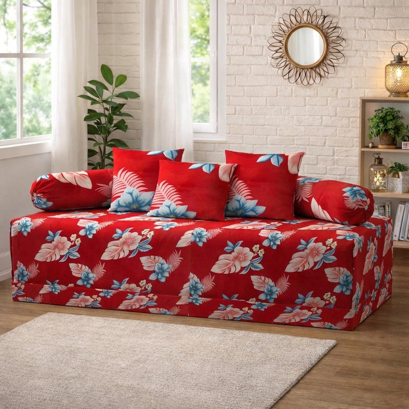 Petory Printed Diwan Set - Six Piece Set