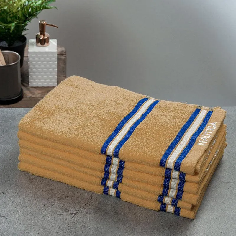 Nautica Dove Dual Down Cotton Hand Towel (Beige) - Set Of Six media 4