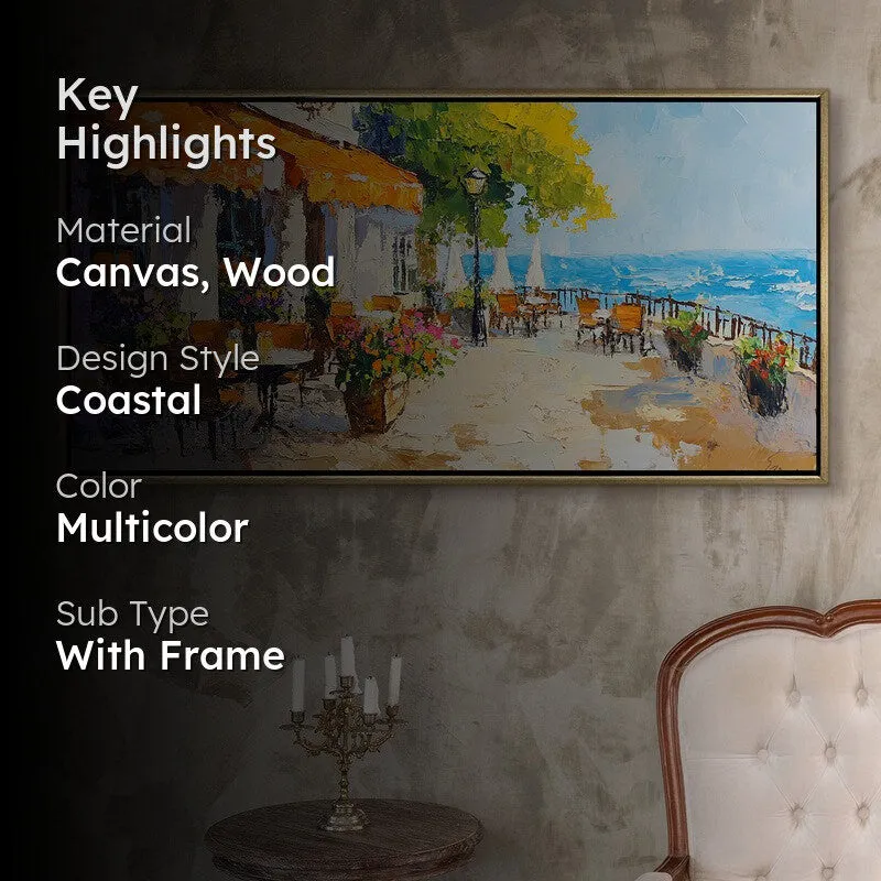 Ocean Whisper Canvas Wall Painting With Frame media 2