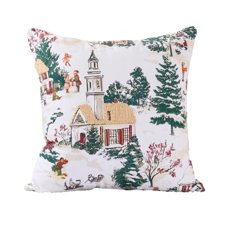 Winter Village Cotton Cushion media 3