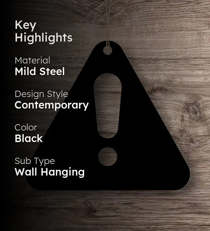 Caution Mild Steel Wall Accent media 2