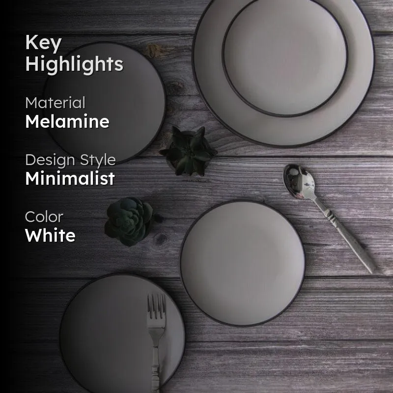 Servewell Abza Quarter Plate (White) - Set Of Six media 2