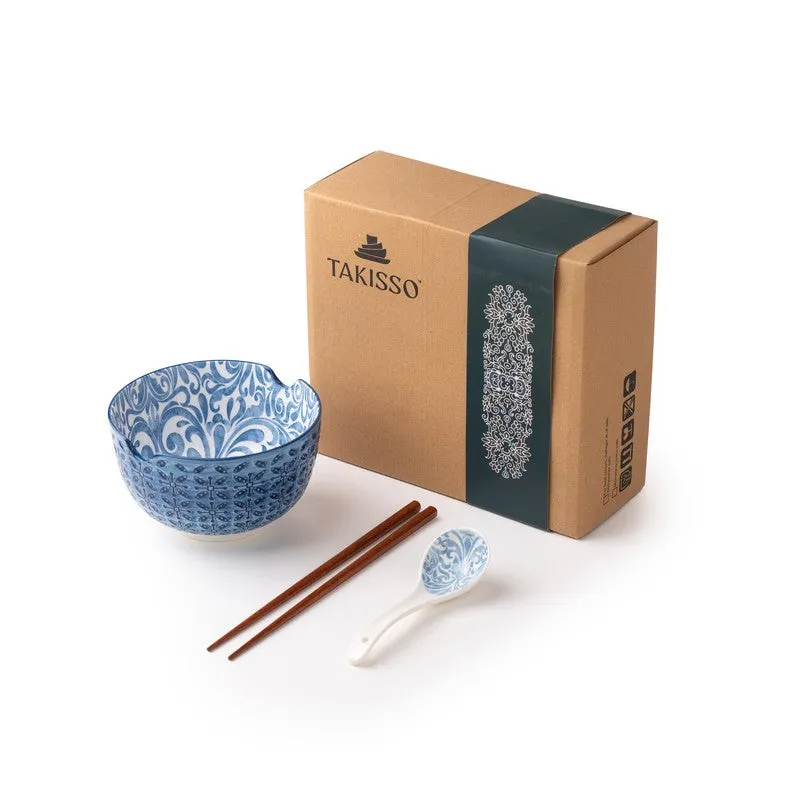 TreatScape Porcelain Serving Bowl Set With Chopstick - Three Piece Set media 6