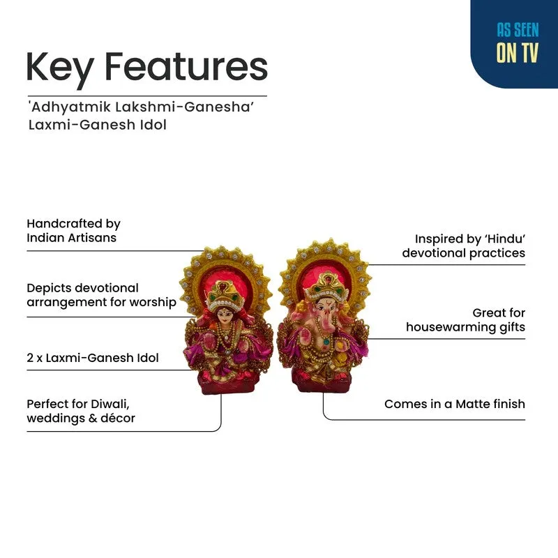 Divinora Terracota Lakshmi Ganesh Idols - Set of Two media 7