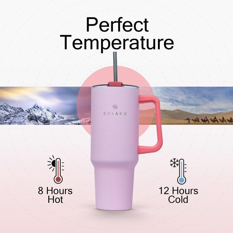 Solara Urban Chill Stainless Steel Tumbler (1200 ML) - Pink media 6
