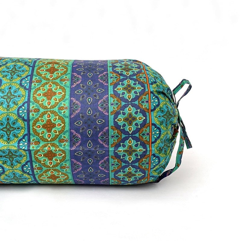 Swayam Festive Turquoise Bolster Cover - Set Of Two media 7