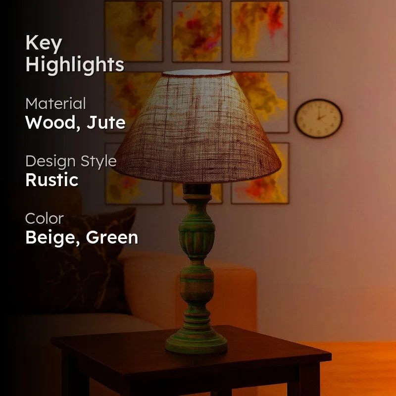 Arvello Oria Wooden Table Lamp - Beige media 2