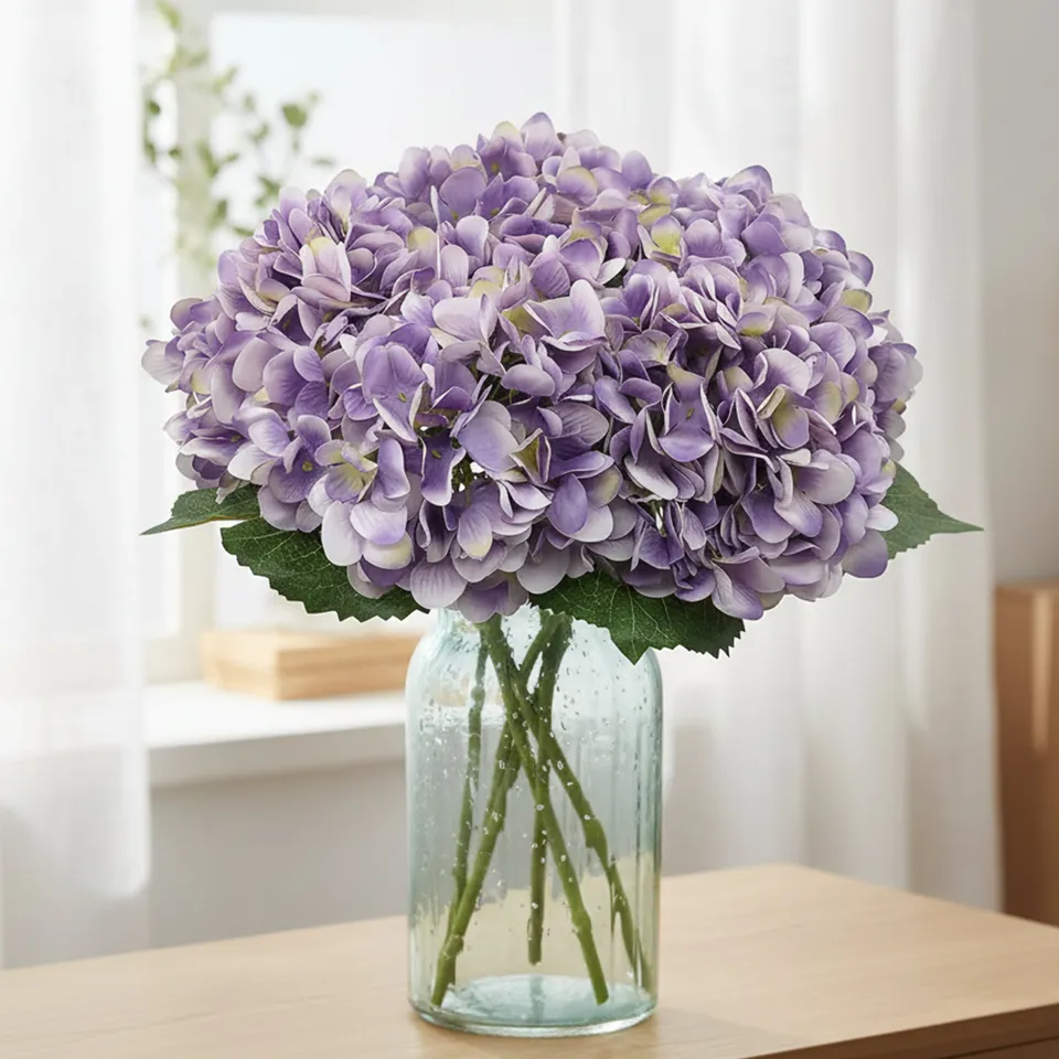 Hydrangea Artificial Flower - Set Of Two media 1
