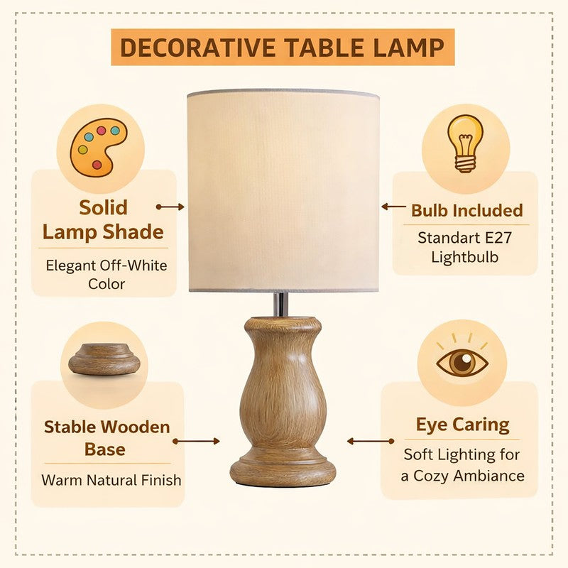 SolidAura Wooden Table Lamp media 4