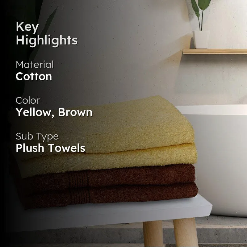 Bodil Bath Towel (Yellow & Brown) - Set Of Four media 2