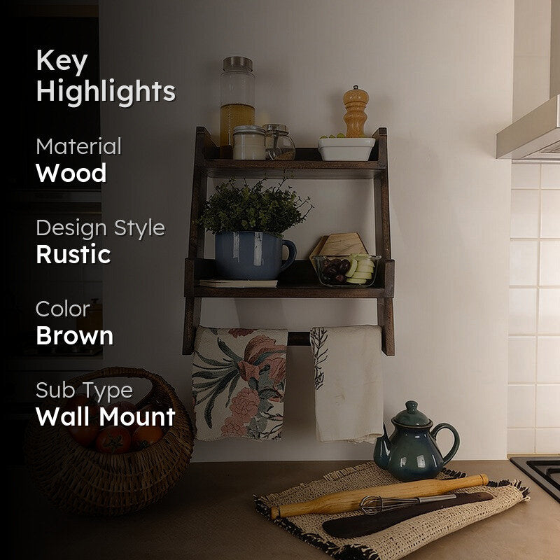 Parampara Wooden Shelf Ladder media 2