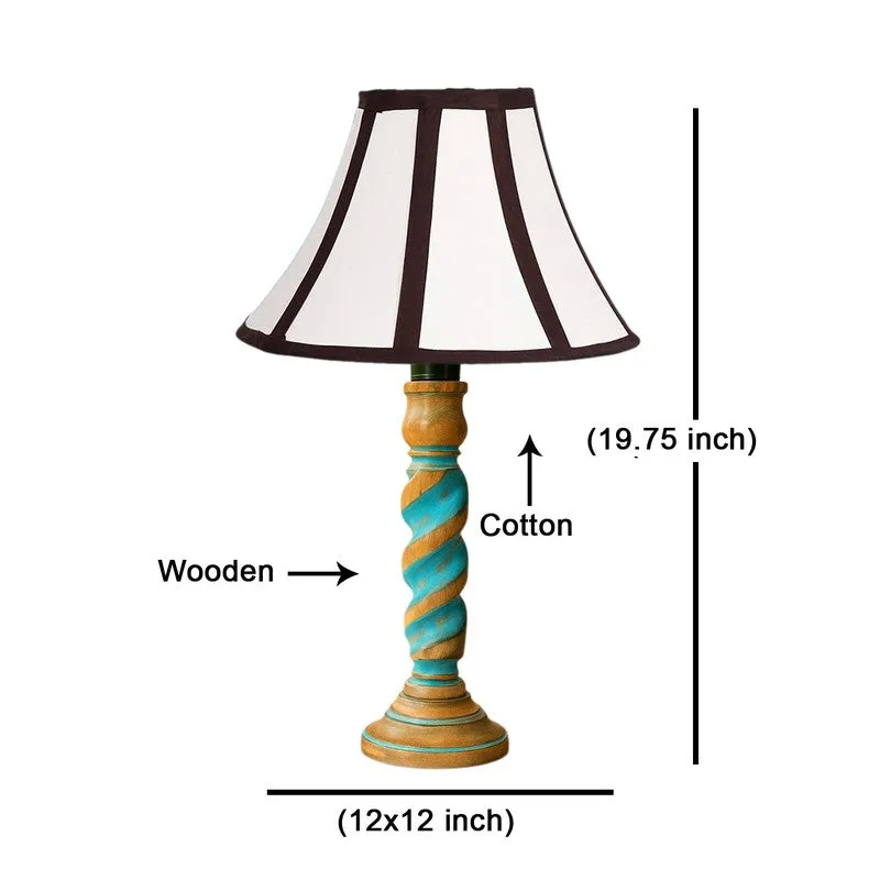 Elara Evara Wooden Table Lamp - Multicolor media 8
