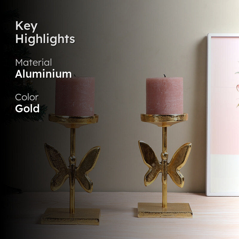 Butterfly Aura Candle Holder - Set Of Two media 2
