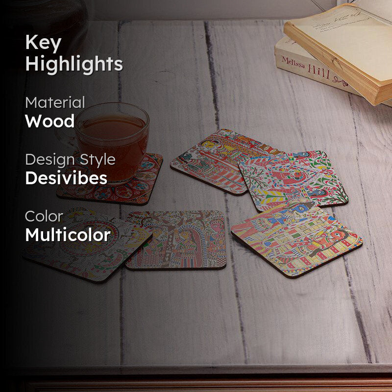 Asherah Wood Coaster - Set Of Six media 2
