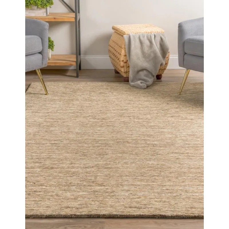 Leyla Hand Woven Wool Rug - Coffee media 3