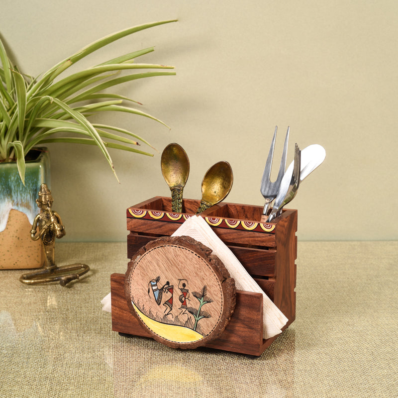Warli Wale Cutlery Holder