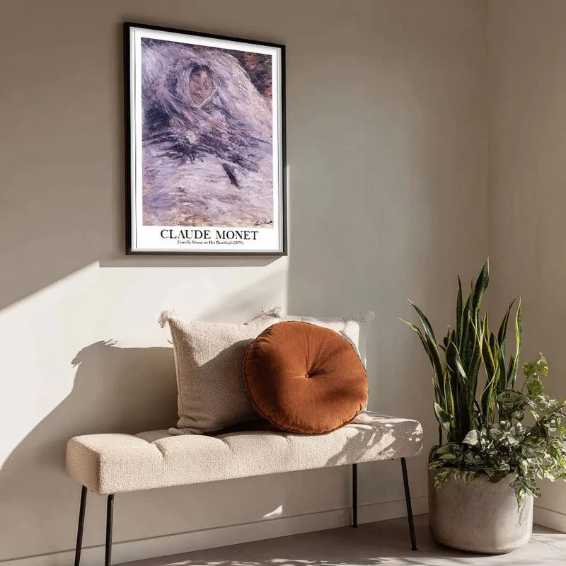 Camille Monet On Her Deathbed Archival Canvas Wall Painting - Black Frame media 4