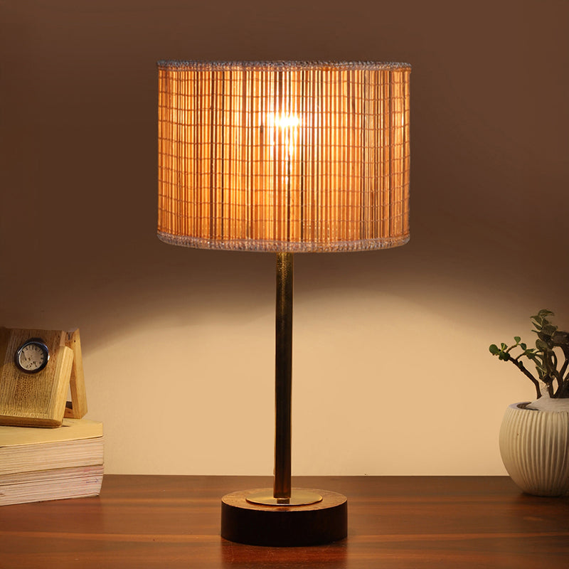 Bambou Rodin Wooden Table Lamp - Beige,Gold,Brown