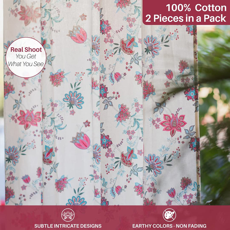Urban Space Flaura Curtain (Pink) - Set Of Two media 4