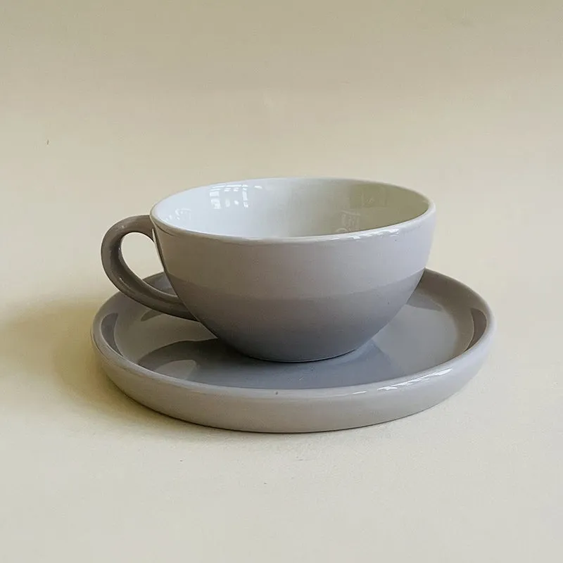 Elegant Grey Cup & Saucer (240 mL) - Four Piece Set media 7