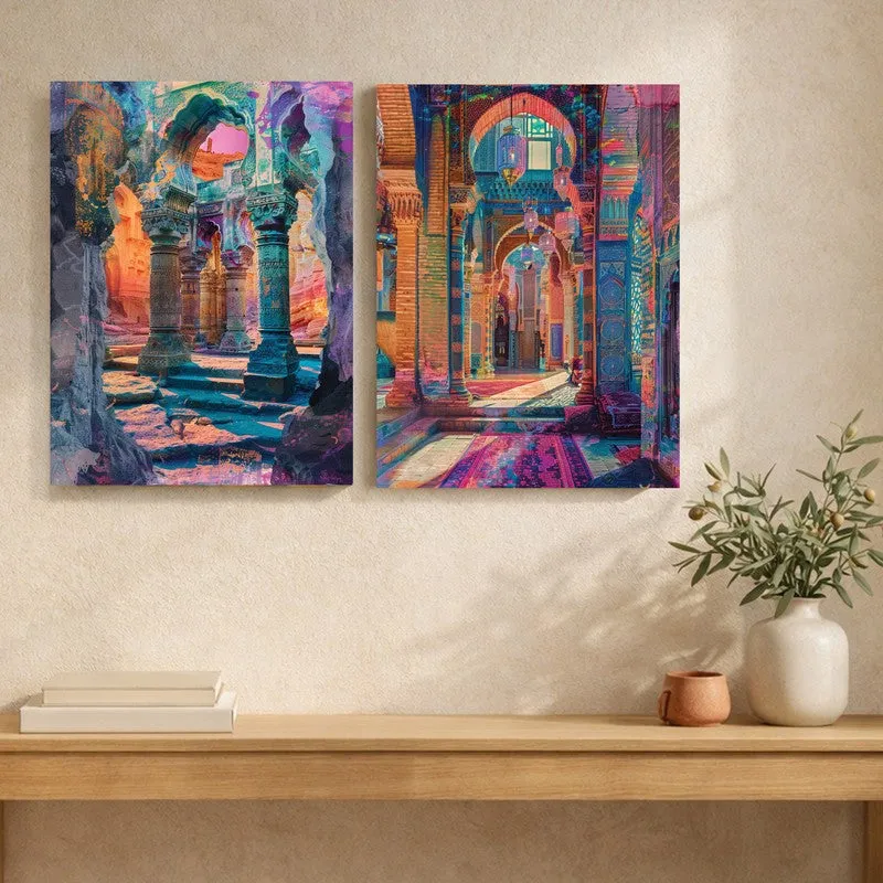 VintageHallways Canvas Wall Art - Set of Two media 6