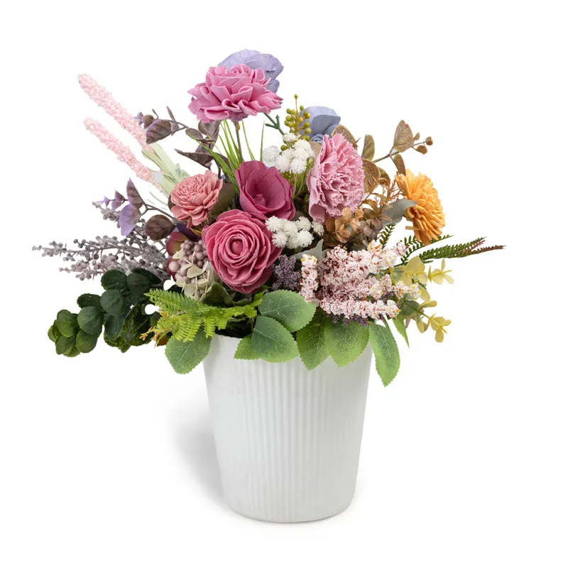 Zoe Solawood Floral Bunch With Pot media 4