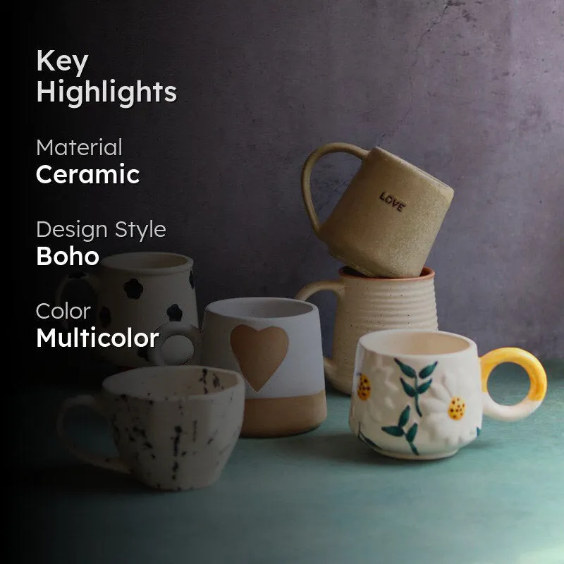 Kaldor Ceramic Tea Cup (250 mL Each) - Set of Six media 2