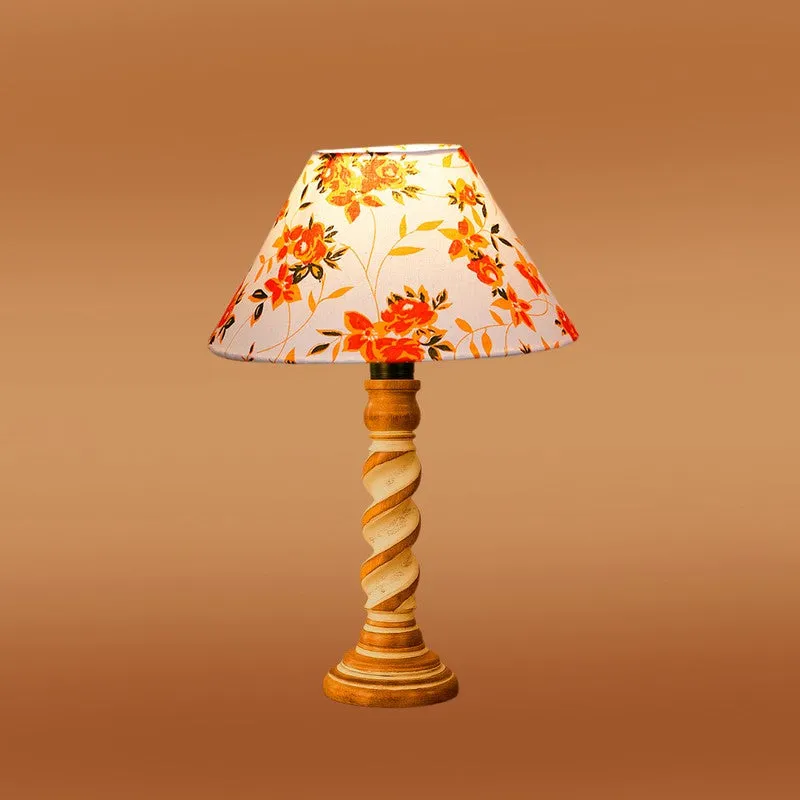 Modera Kavo Floral Wooden Table Lamp - Multicolor media 6