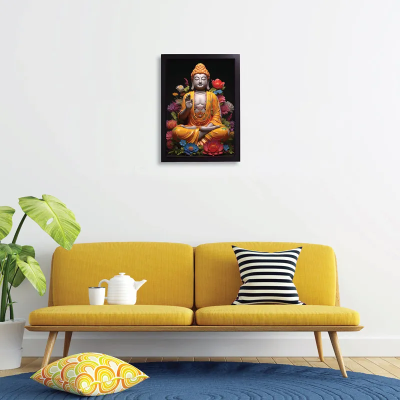 Buddha In Blooming Garden Wall Art media 3