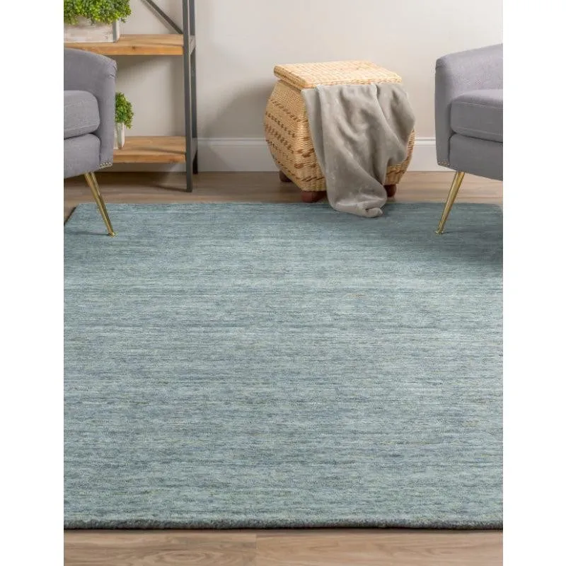 Leyla Hand Woven Wool Rug - Teal media 3