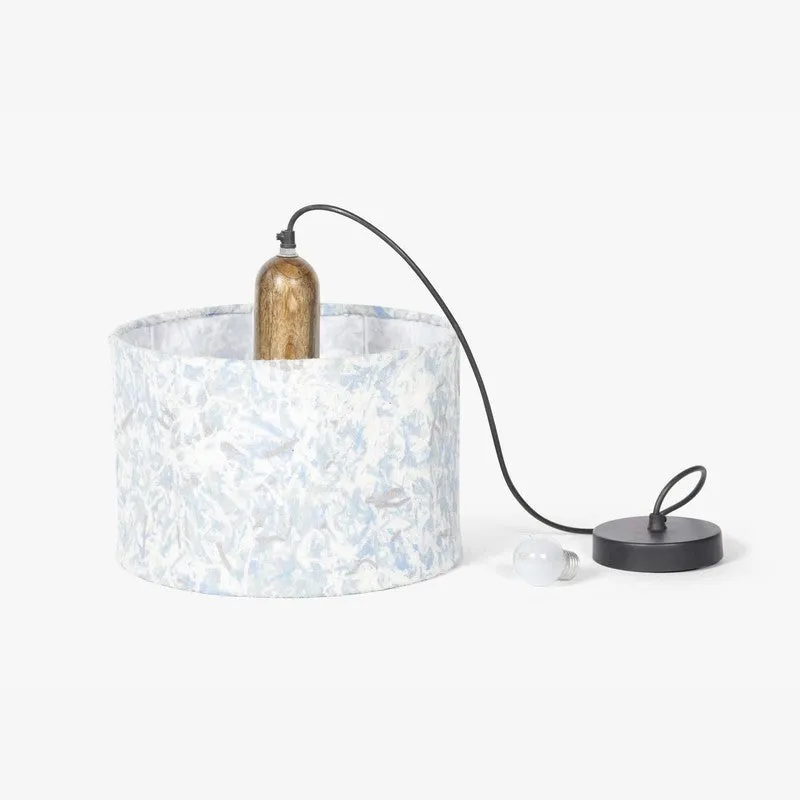 Orange Tree Flake Fabric Ceiling Lamp - Blue media 6