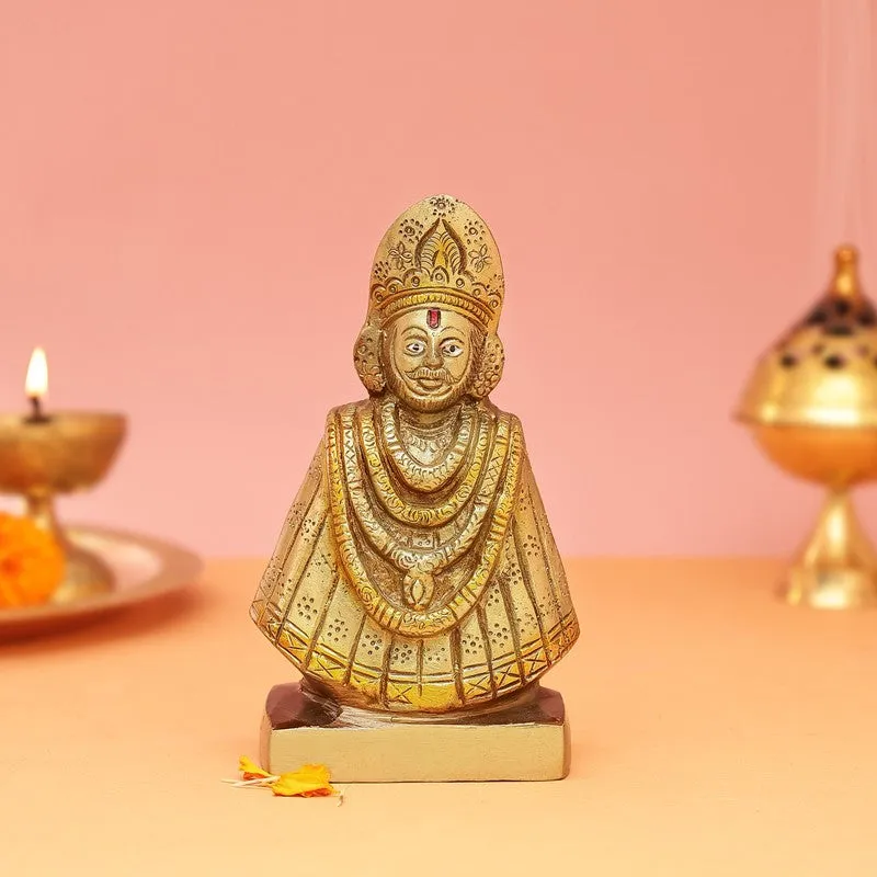 Khatu Shyam Ji Divine Brass Idol media 3