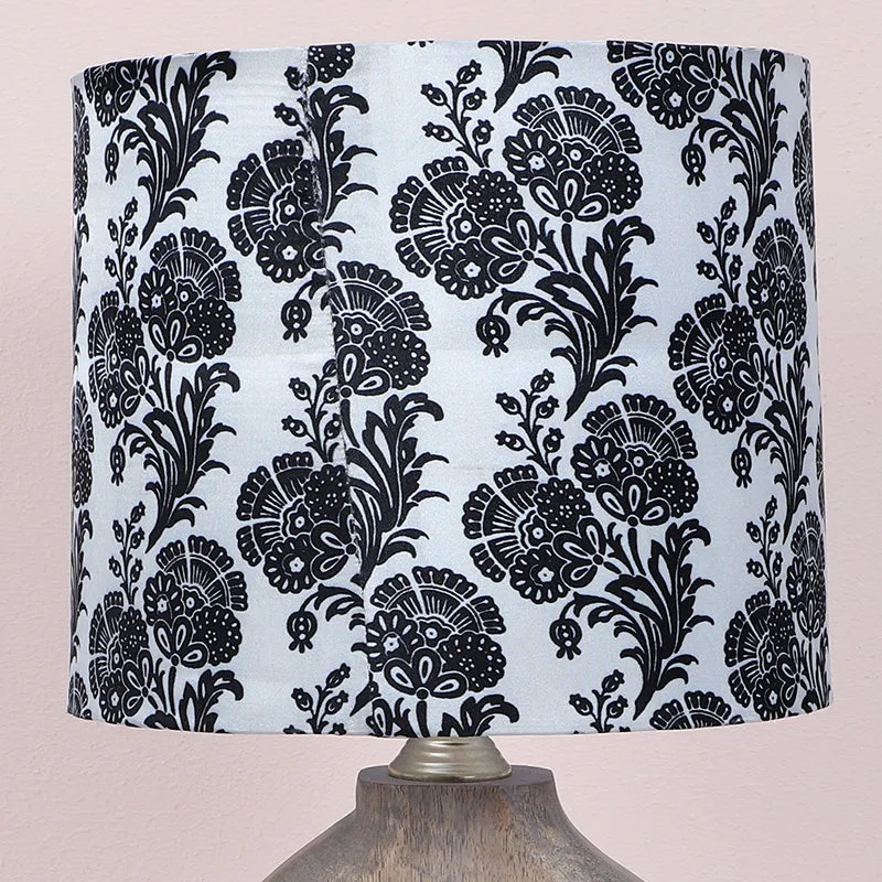 Filigree Hewn Printed Mango Wood Table Lamp - Black,White,Brown media 3