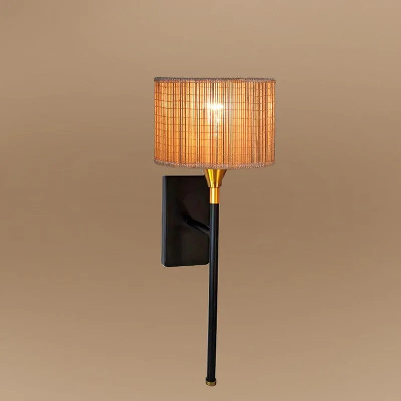 Elvina Bamboo & Metal Wall Lamp media 6
