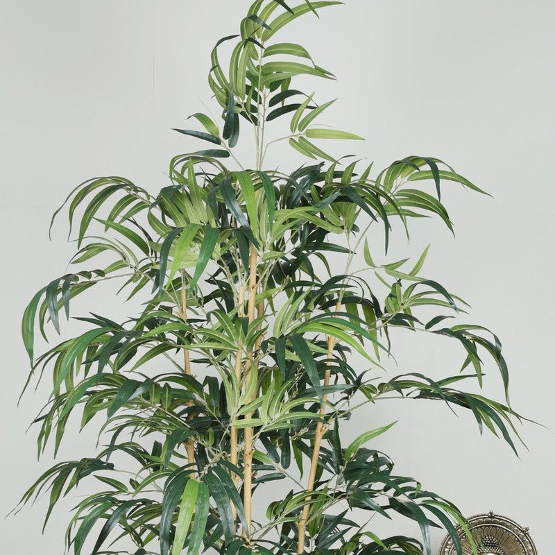 Artificial Bamboo Plant With Black Fiber Pot - 7 Feet media 6