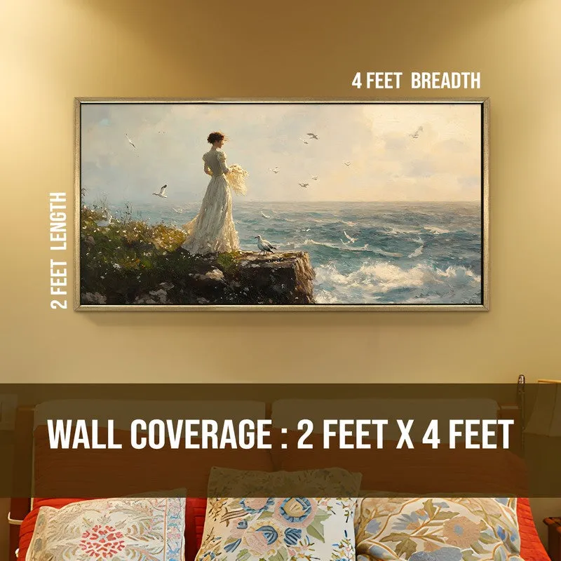 Drift of Dawn Canvas Wall Painting With Frame media 8