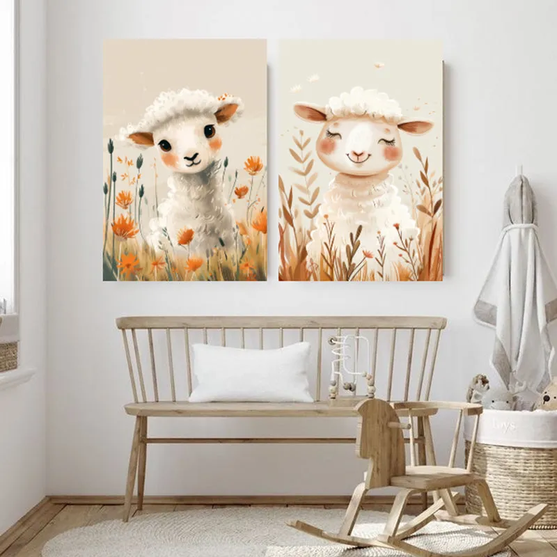 Little Lamb Wall Art - Set Of Two media 1