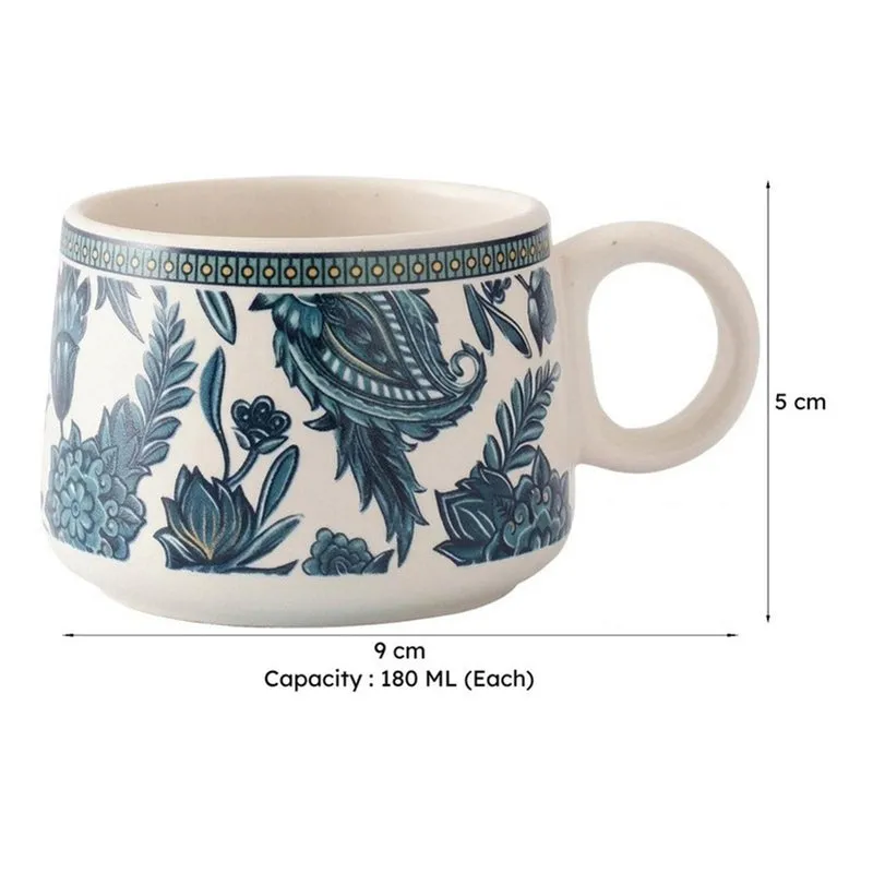 Indiblue Stoneware Tea Cup (180 mL Each) - Set Of Six media 10