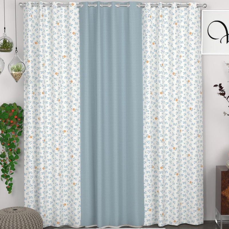 Bloom Dream Curtains - Set of Three - Door - 7 Feet