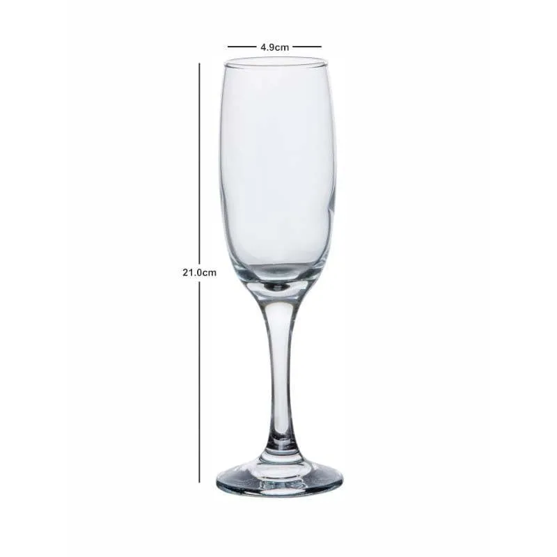 Pasabahce Simera Flute Glasses (210 ML) - Set Of Six media 4