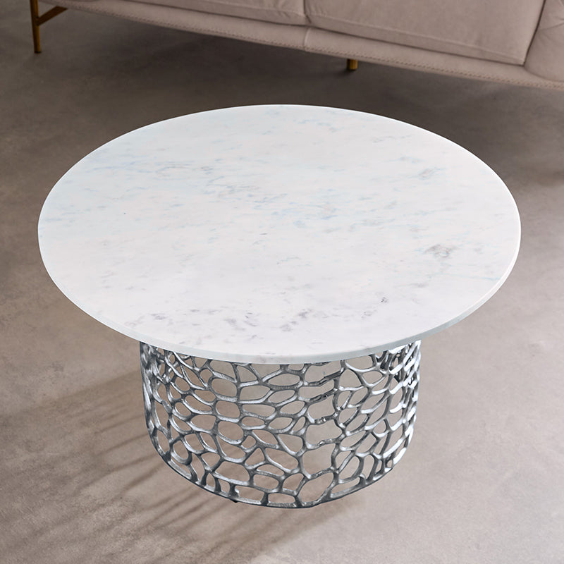 Intrica Fat Aluminum Center Table - Silver media 5