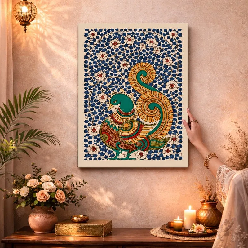 Peacock Serenity Canvas Wall Art & Paintings media 3