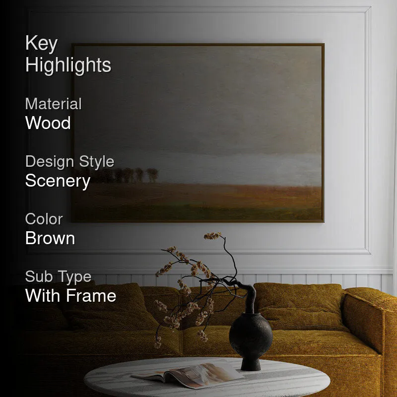 Blurred Crowd Wood Wall Art With Frame - Black media 2