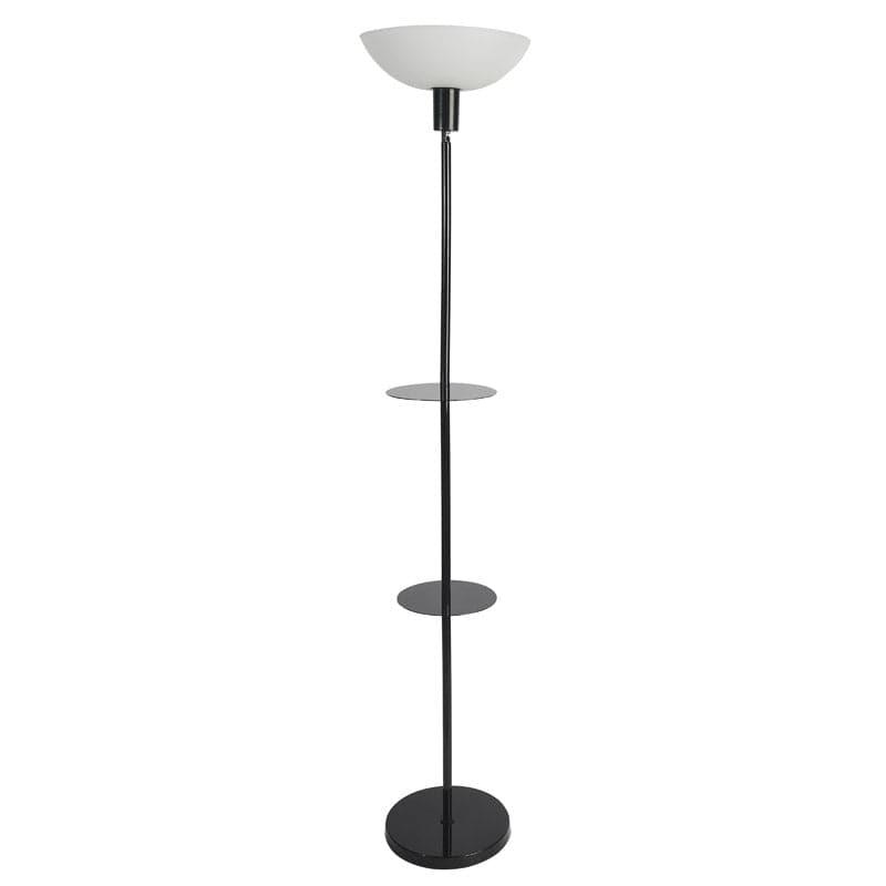 Corvina Black Floor Lamp With Shelf media 4